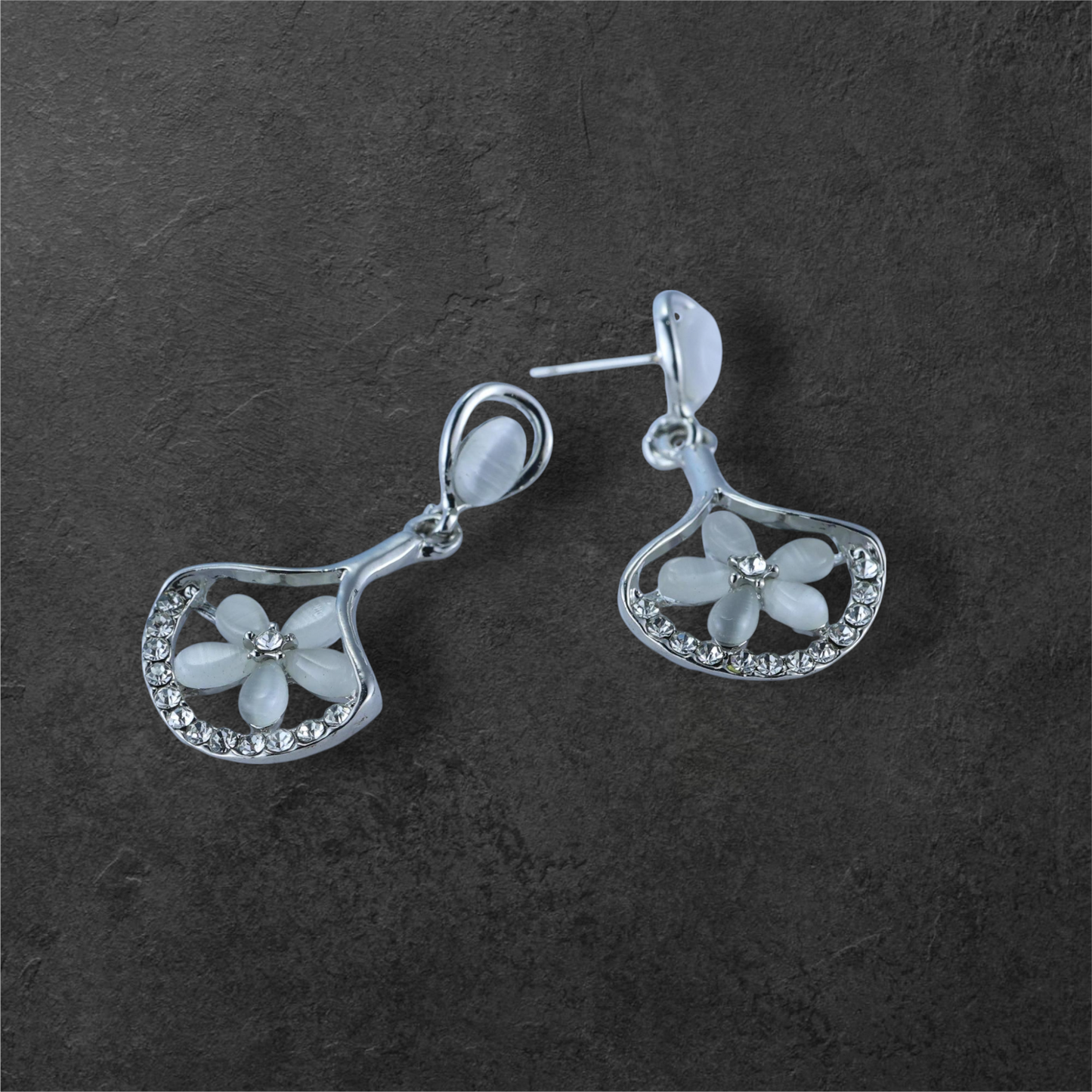 Silver Plated Tear Drops Earrings (Silver Plated Tear Drops Earrings with Minimalist Design - Perfect for Casual & Formal Outfits)