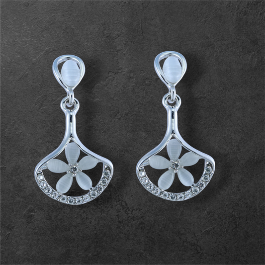 Silver Plated Tear Drops Earrings (Silver Plated Tear Drops Earrings with Minimalist Design - Perfect for Casual & Formal Outfits)