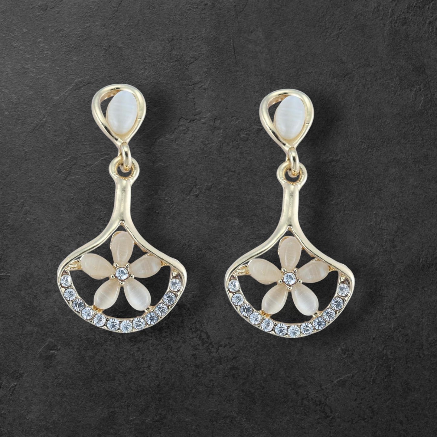 Gold Plated Tear Drops Earrings (Gold Plated Tear Drops Earrings with Minimalist Design - Perfect for Casual & Formal Outfits)